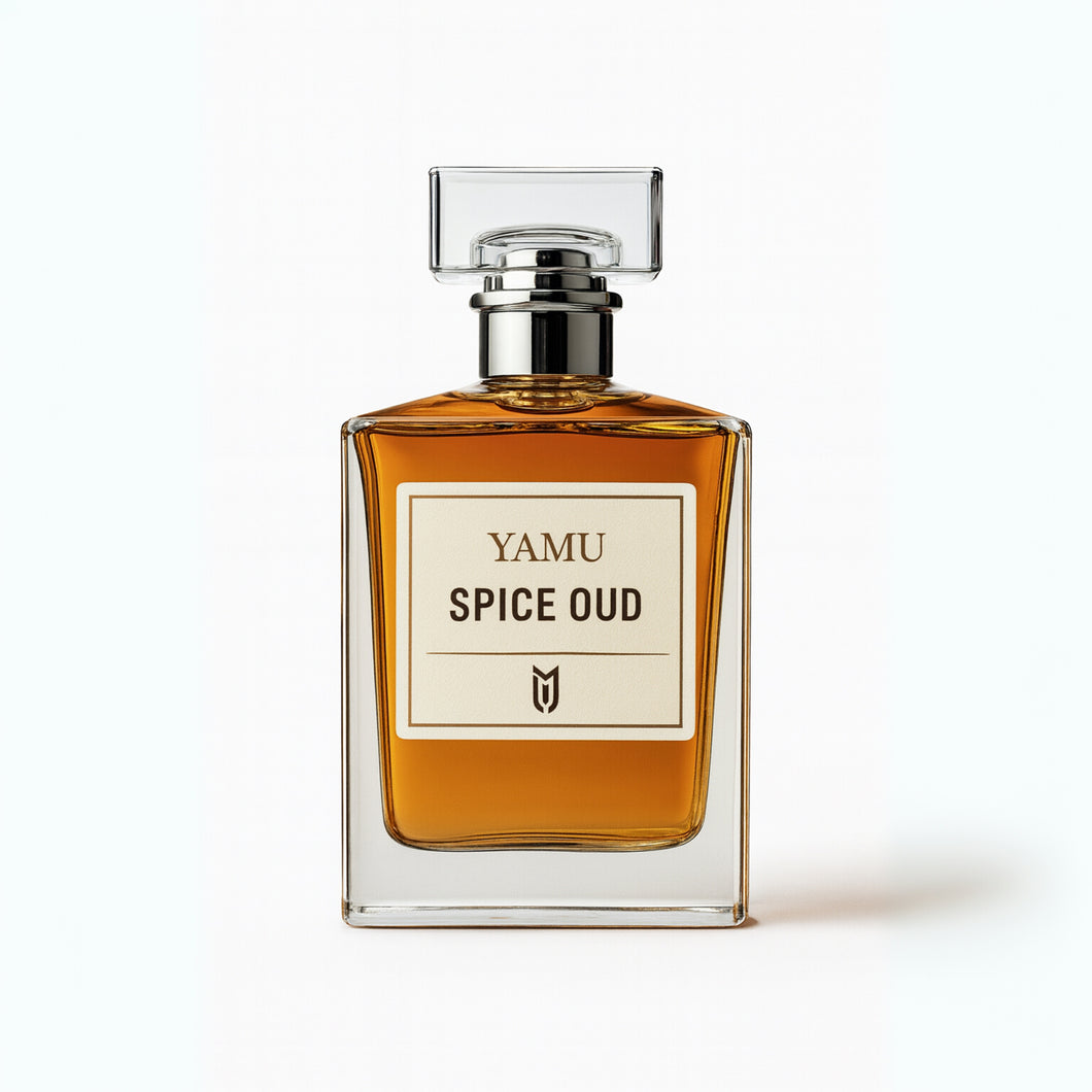 YAMU SPICE OUD EAU DE PARFUM 50ML MEN & WOMEN CARDAMOM, AGARWOOD, ROSE, AMBER, VANILLA