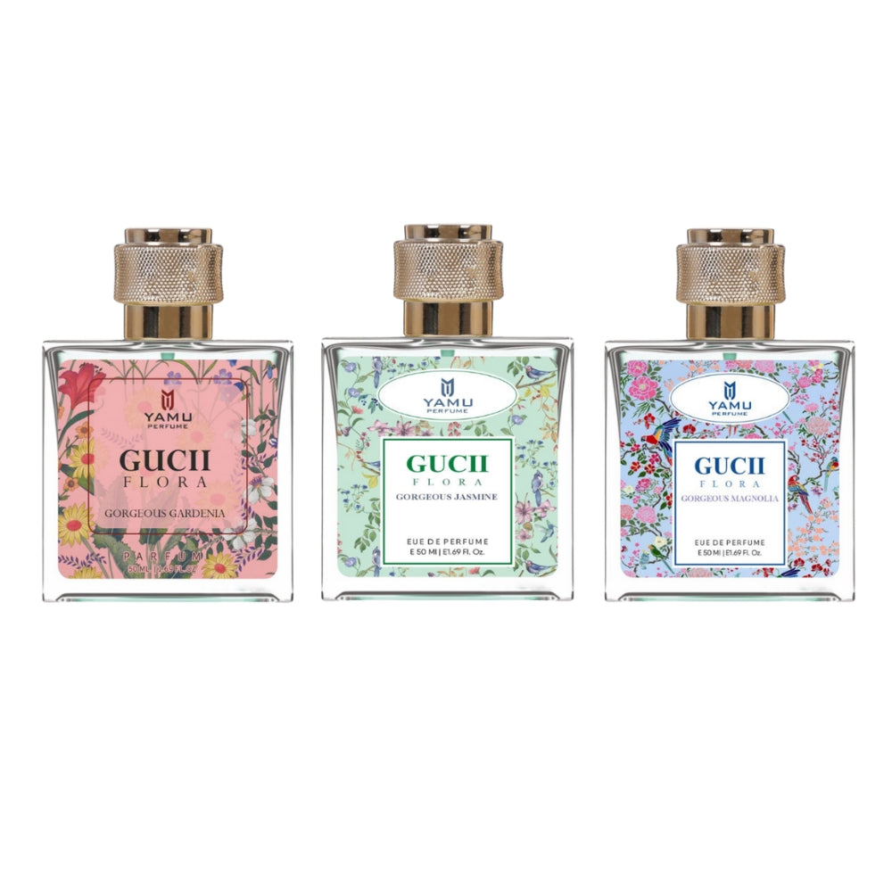 Gucii Floral Perfume Collection – Eau de Parfum for Women, 50ml | 3 Fragrance Variants