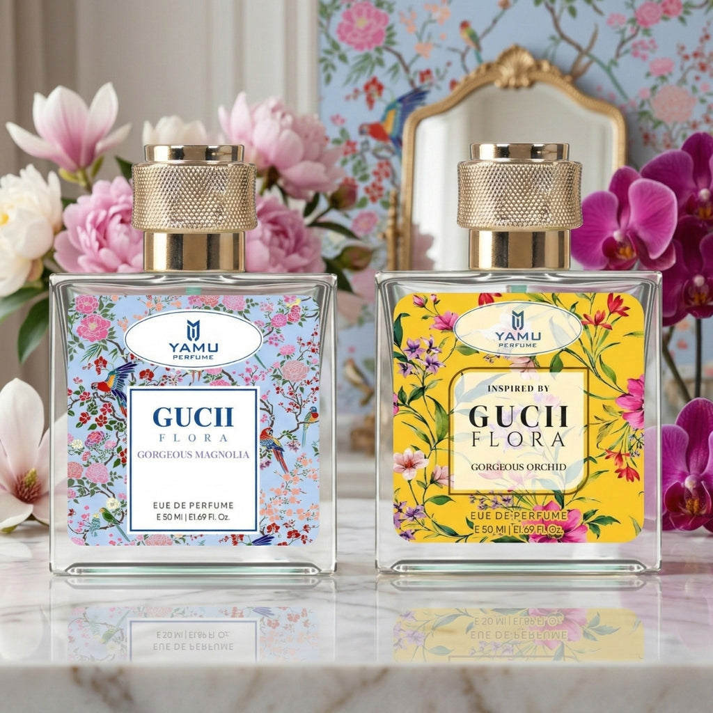 YAMU Gucii Floral Perfume Duo for Women – 2 × 50ml Eau De Parfum | Long-Lasting Floral Fragrance Gift Set