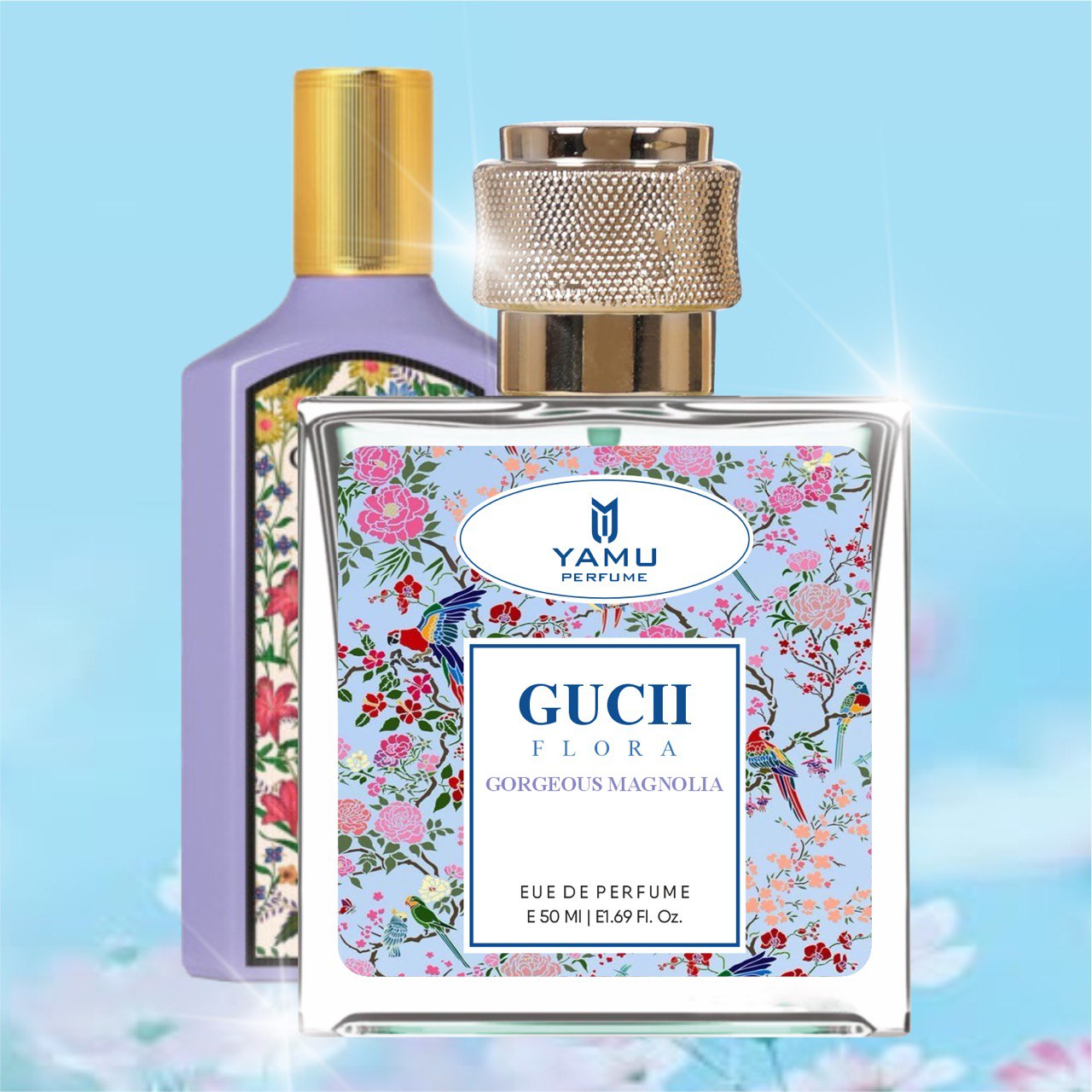 Yamu Perfume Inspired by Gucii Flora Gorgeous Magnolia - Delicate & Vibrant Eau De Parfum (50ml)