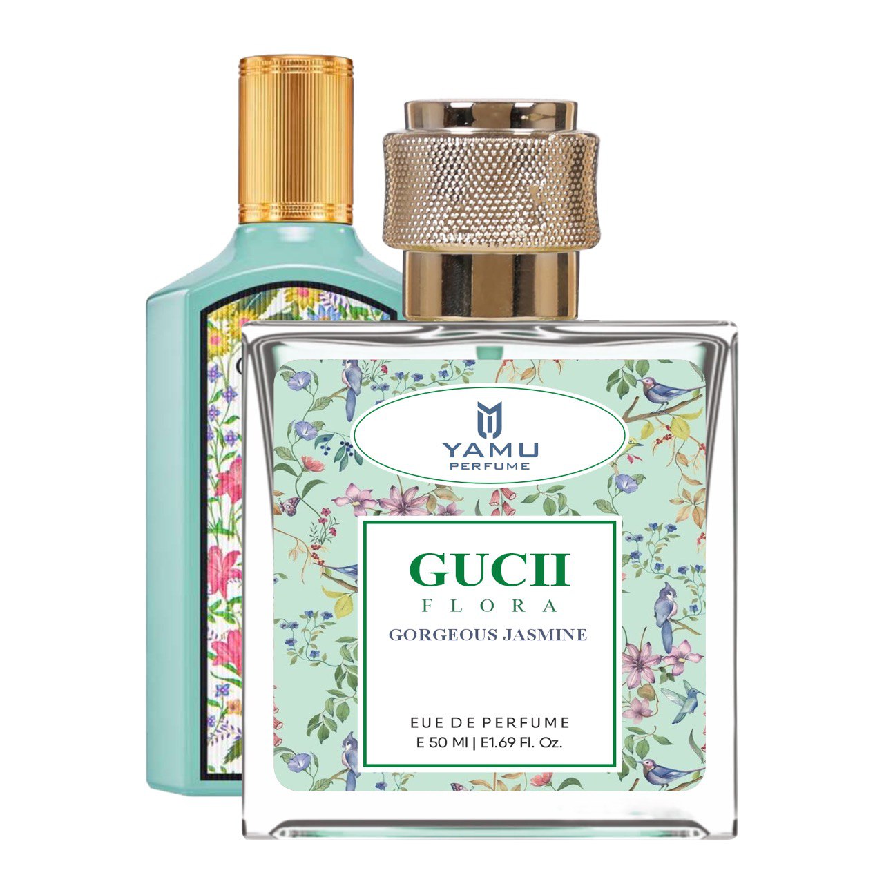 Yamu Perfume Inspired by Gucii Flora Gorgeous Jasmine - Intoxicating & Rich White Floral Eau De Parfum (50ml)