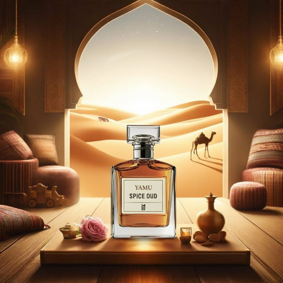 YAMU SPICE OUD EAU DE PARFUM 50ML MEN & WOMEN CARDAMOM, AGARWOOD, ROSE, AMBER, VANILLA