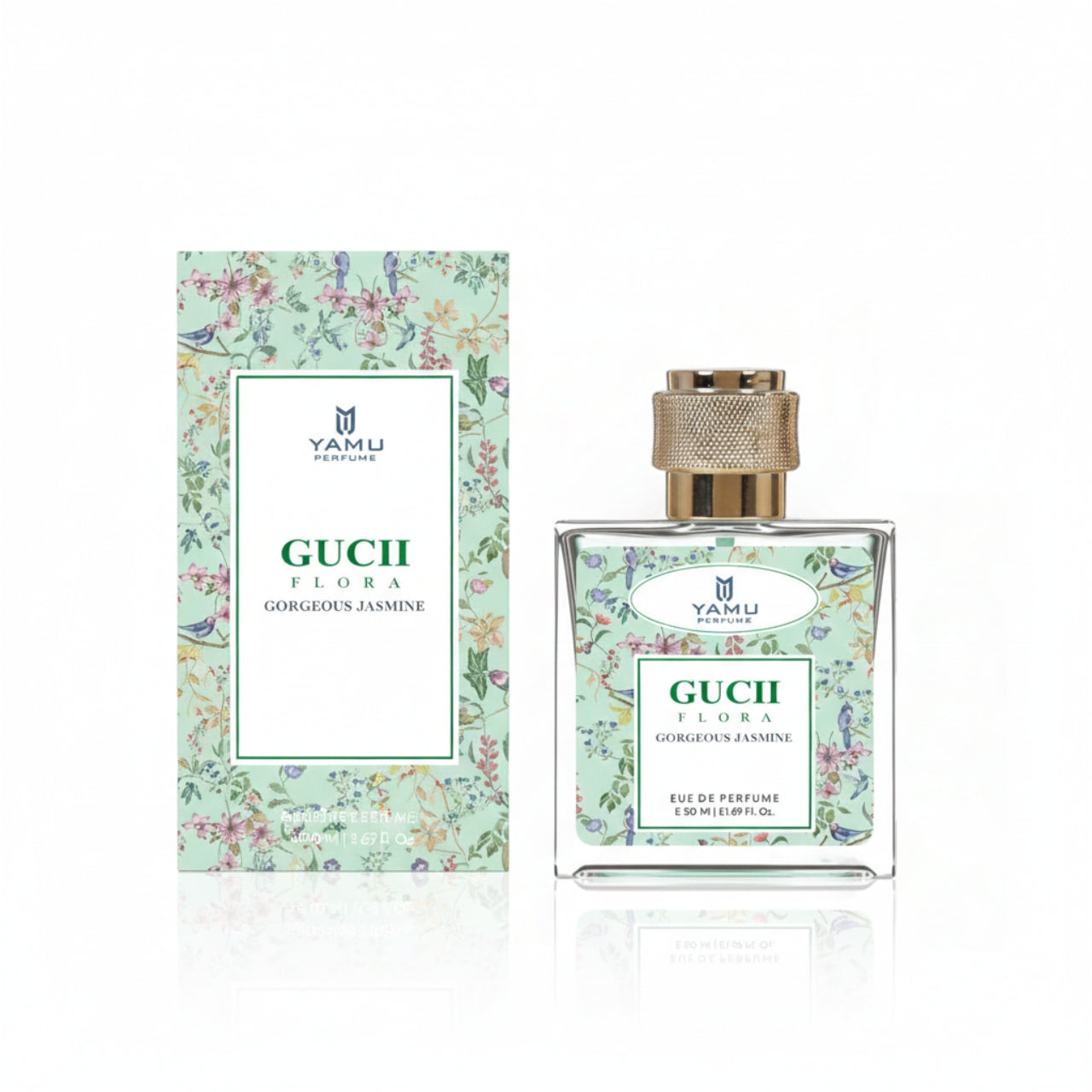 Yamu Perfume Inspired by Gucii Flora Gorgeous Jasmine - Intoxicating & Rich White Floral Eau De Parfum (50ml)